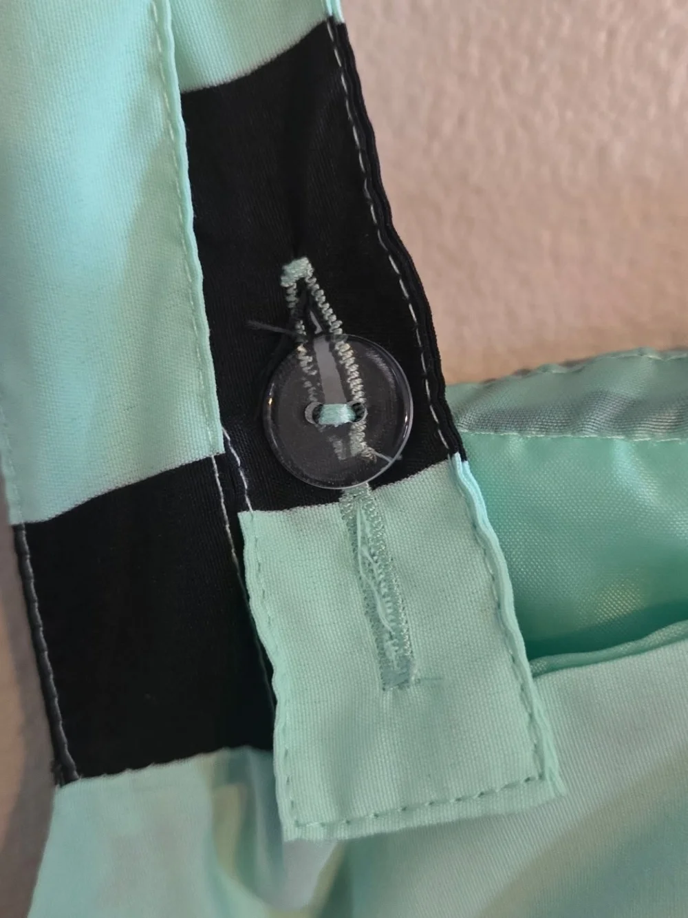 Justice Mint and Black Striped Fit-and-Flare Dress Size 10